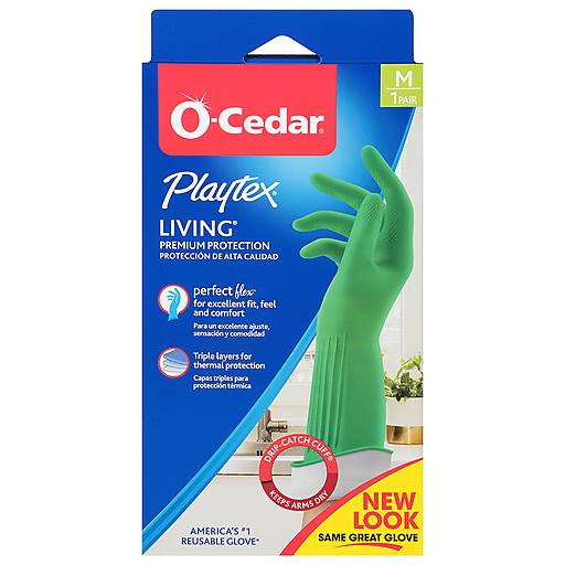 O-Cedar Playtex Living Gloves, Spring Green Color, Medium