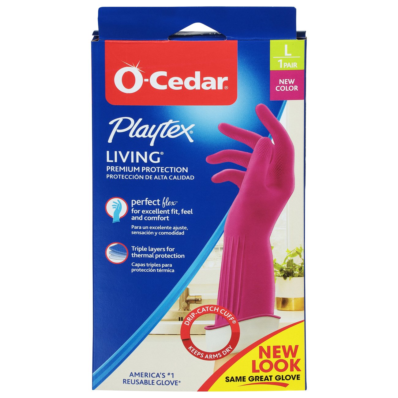 O-Cedar Playtex Living Gloves, Spring Green Color, Large