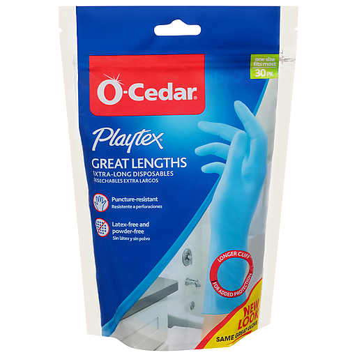 O-Cedar Playtex Gloves, Disposables, Extra Long, Great Lengths