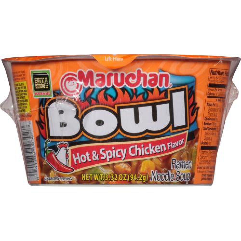 Maruchan Hot & Spicy Chicken Flavor Ramen Bowl 3.32 Oz Cup