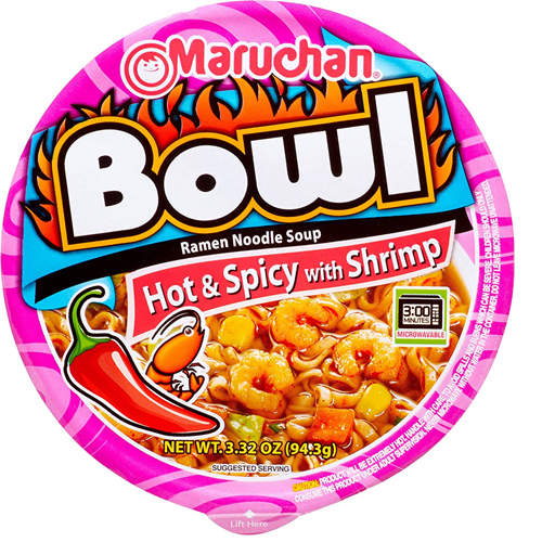 Maruchan Hot & Spicy Shrimp Flavor Ramen Bowl 3.32 Oz Cup