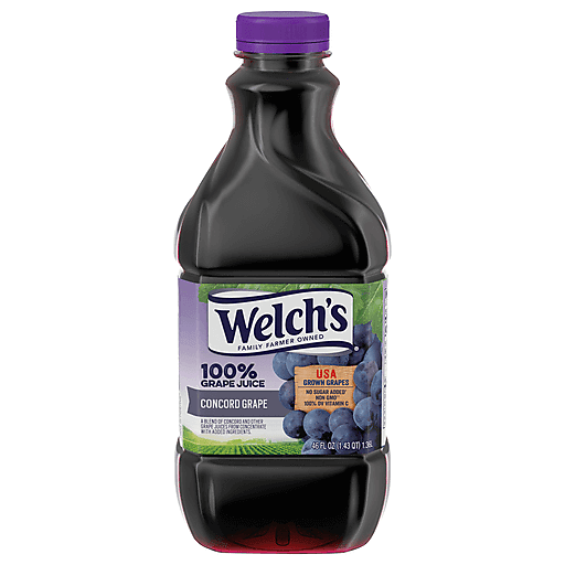 Welch's 100% Grape Juice, Concord Grape, 46 Fl Oz Bottle