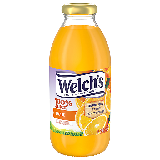 Welch's 100% Orange Juice, 16 Fl Oz On-the-Go Bottle