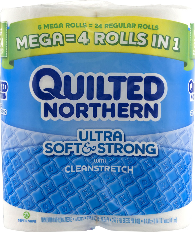 Quilted Northern Ultra Soft & Strong Bathroom Tissue, Unscented, Mega Rolls, 2-Ply