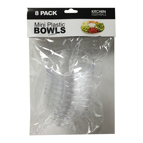 K.E Mini Plastic Bowls 8ct-whole