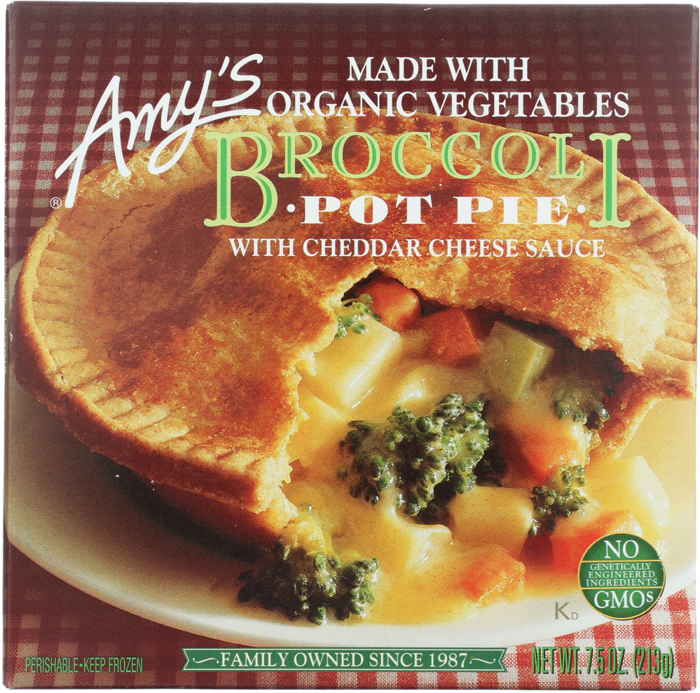Amy's Broccoli With Cheddar Cheese Sauce Pot Pie - 7.5 Oz