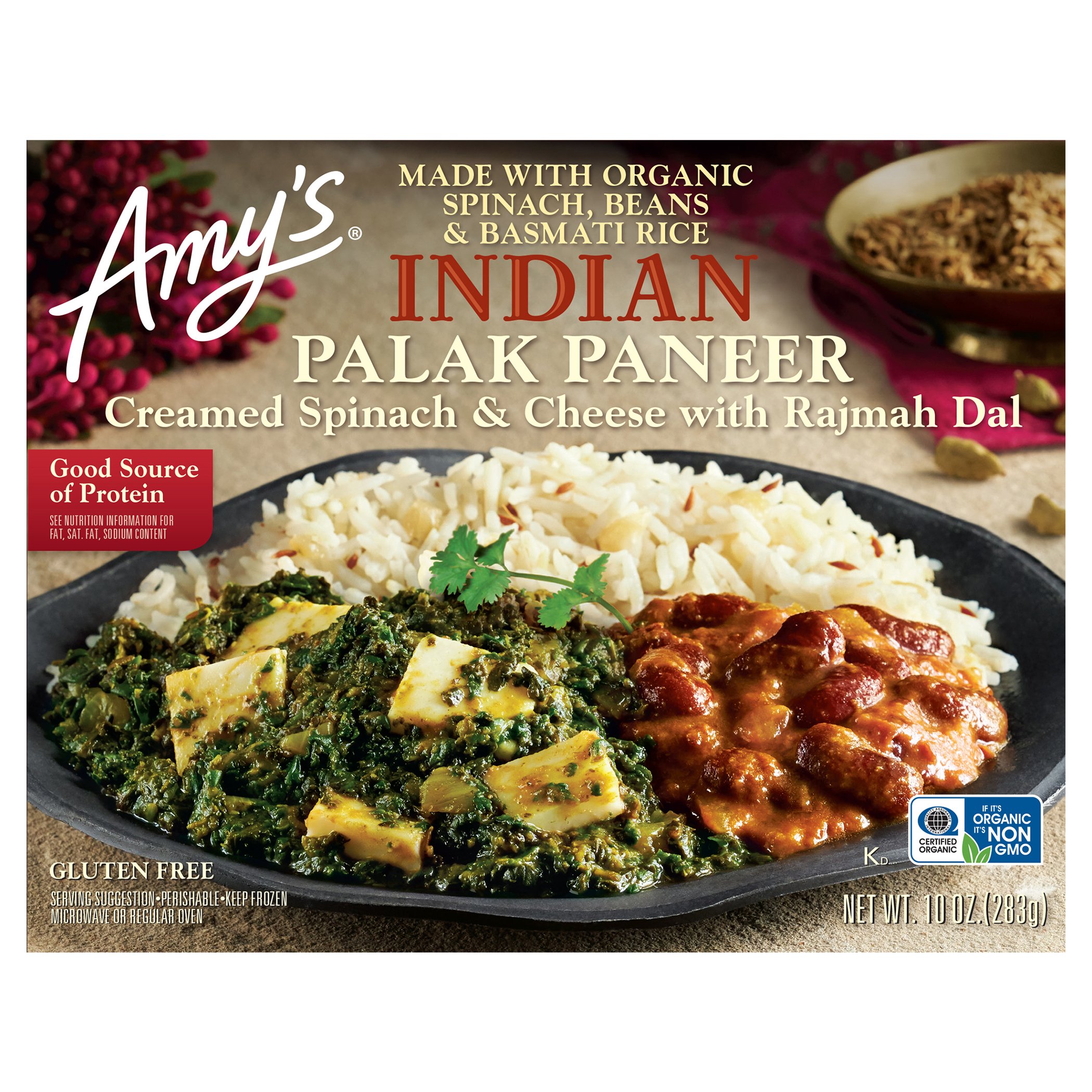 Amy's Gluten Free Frozen Indian Palak Paneer - 10oz