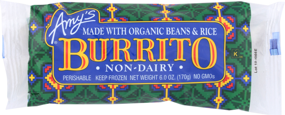 Amy's Non Dairy Burrito Organic Beans & Rice