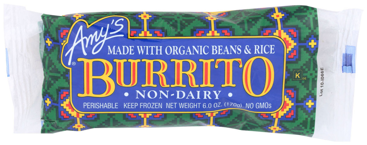Amy's Beans & Rice Cheddar Cheese Burrito, 6 Oz