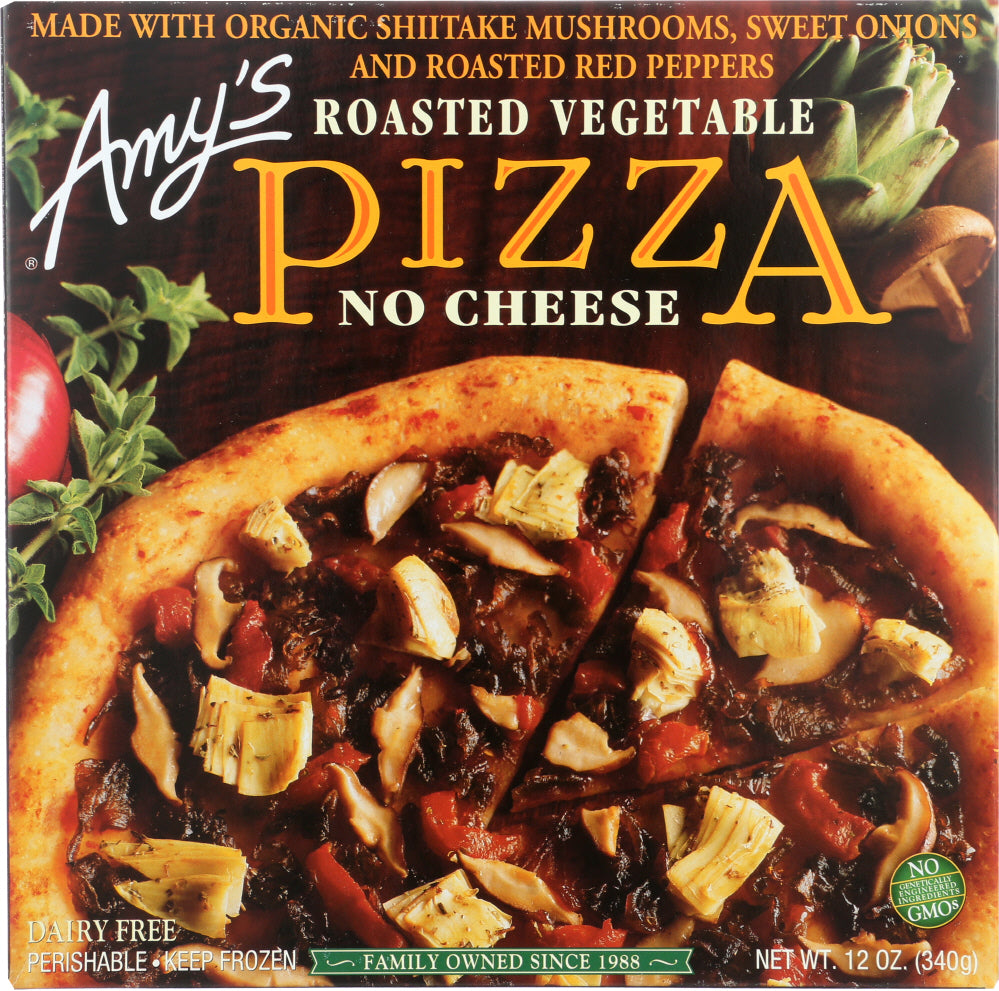 Amy's Pizza, No Cheese, Hand-Stretched Crust, Roasted Vegetable