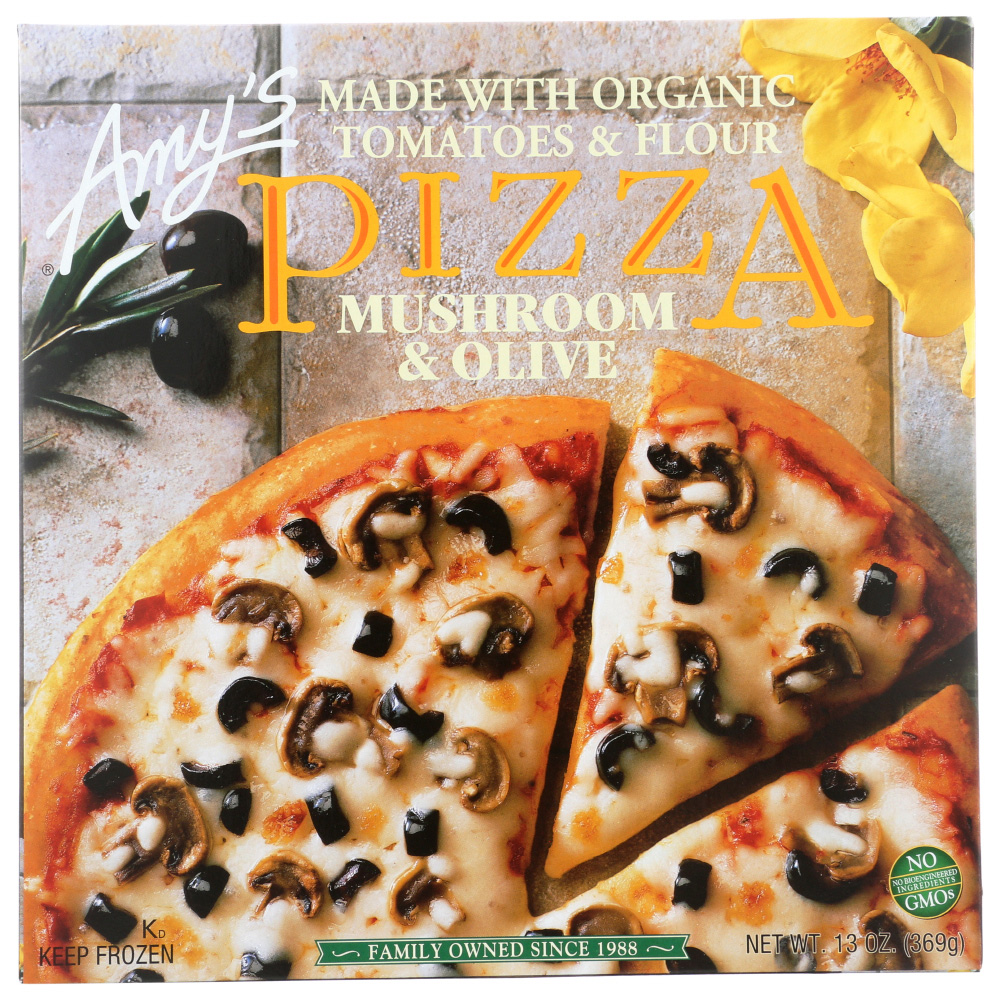 Amy's Hand-Stretched Crust Mushroom & Olive Pizza 13 Oz