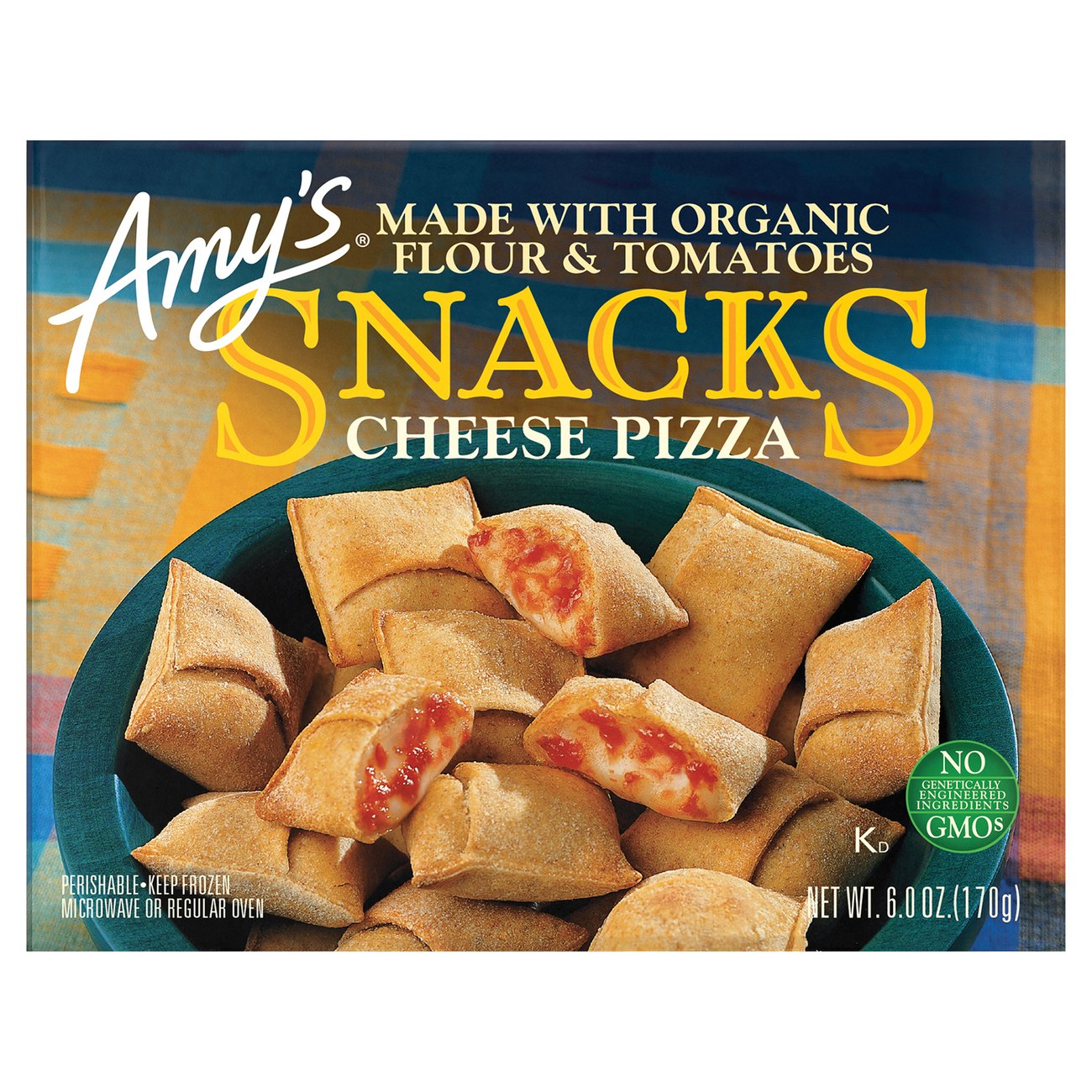 Amy's Frozen Snacks Cheese Pizza, Non-GMO, 6 Oz