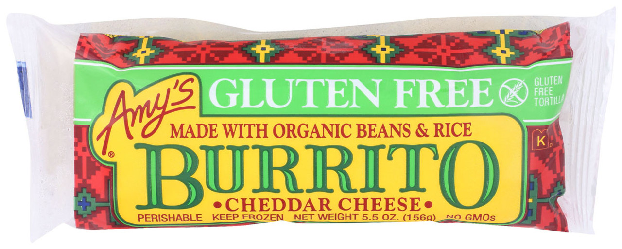 Amy's Vegan Gluten Free Non-Dairy Bean & Rice Frozen Burrito - 5.5oz
