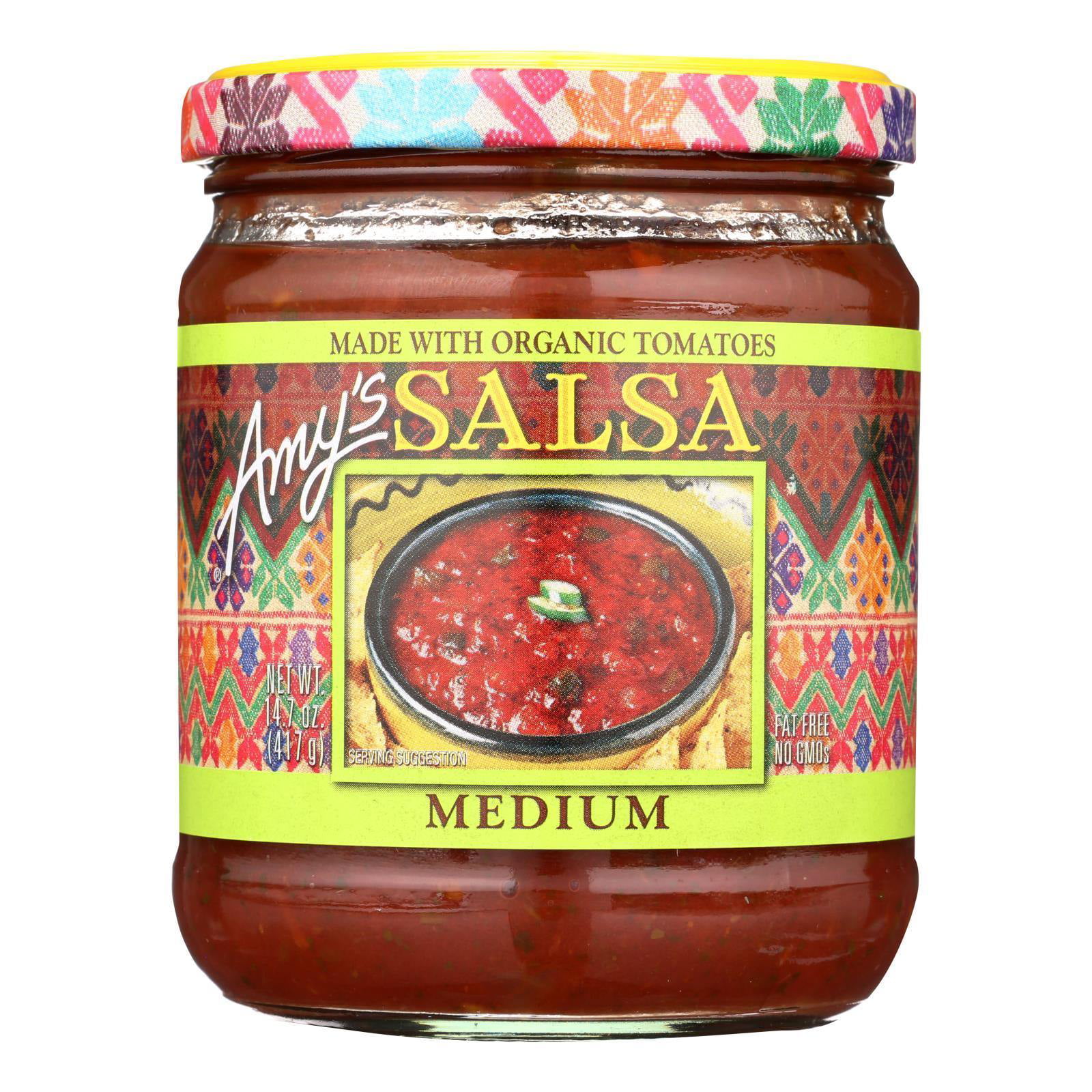 Amy's Medium Salsa Made With Organic Tomatoes 14.7 Oz