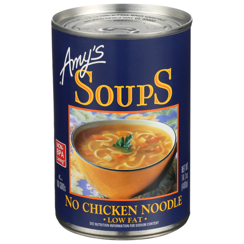 Amy's Organic No Chicken Noodle Soup, Low Fat, 14.1 Oz