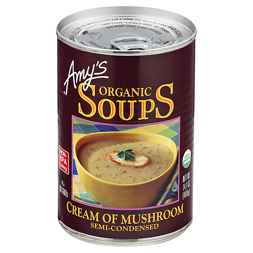 Amy's Soups, Organic, Cream Of Mushroom, Semi Condensed 14.1 Oz