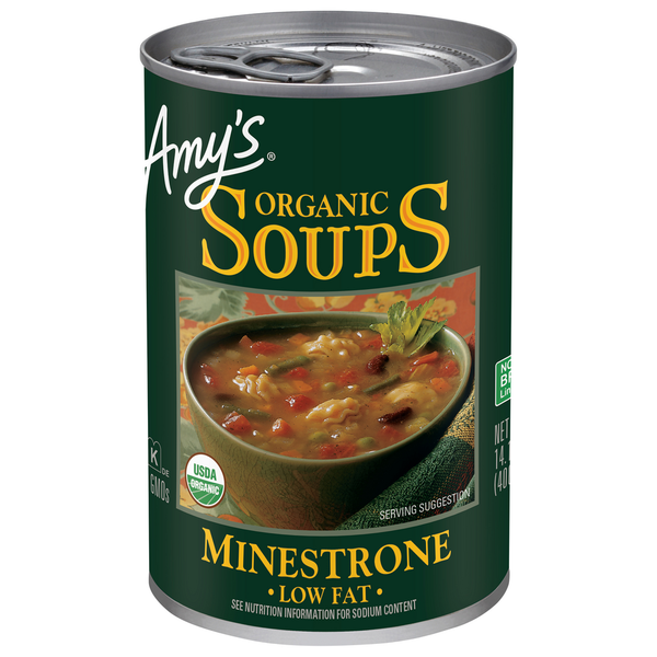 Amy's Soups, Organic, Low Fat, Minestrone 14.1 Oz