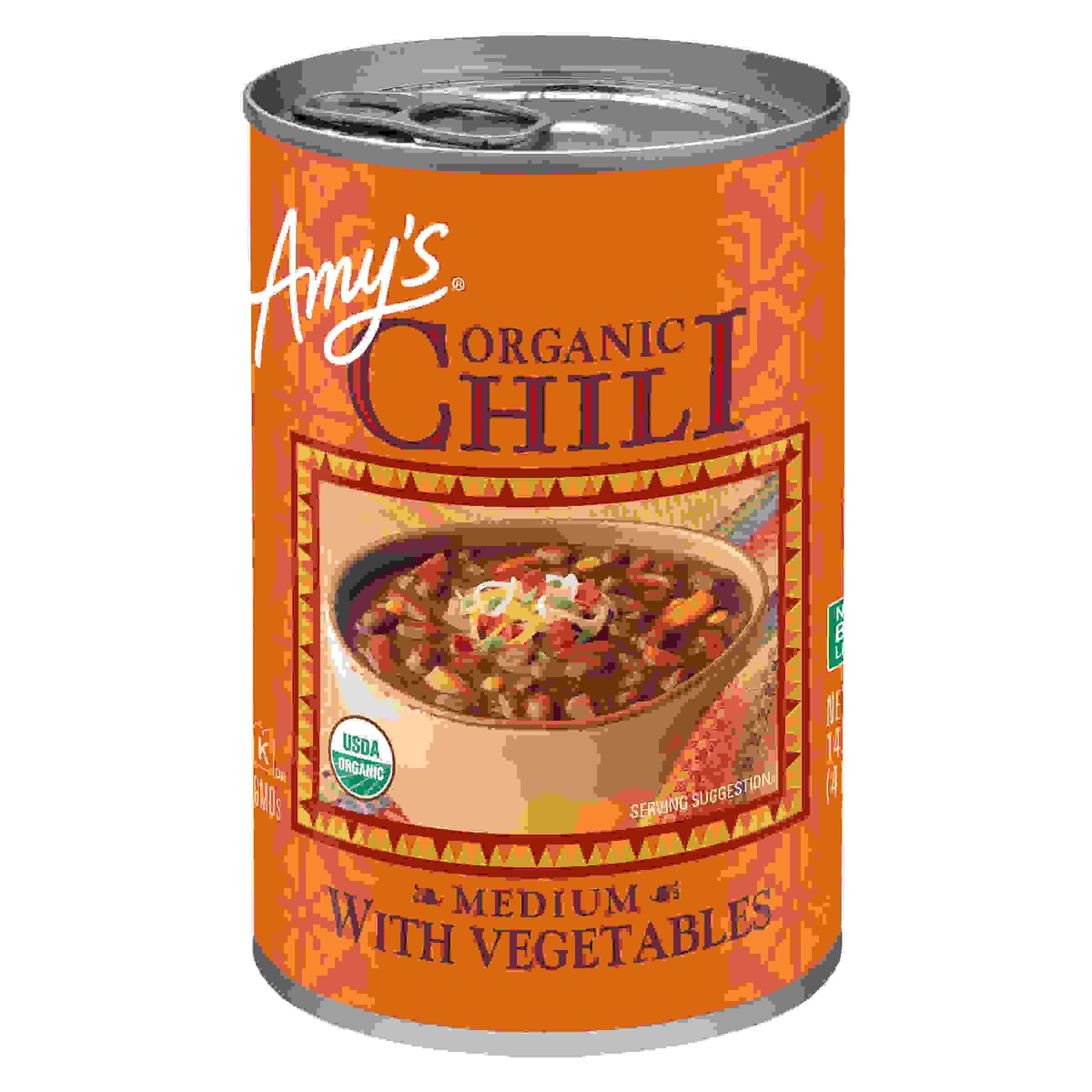 Amy's Organic Medium Chili With Vegetables 14.7 Oz Can 12ct Case