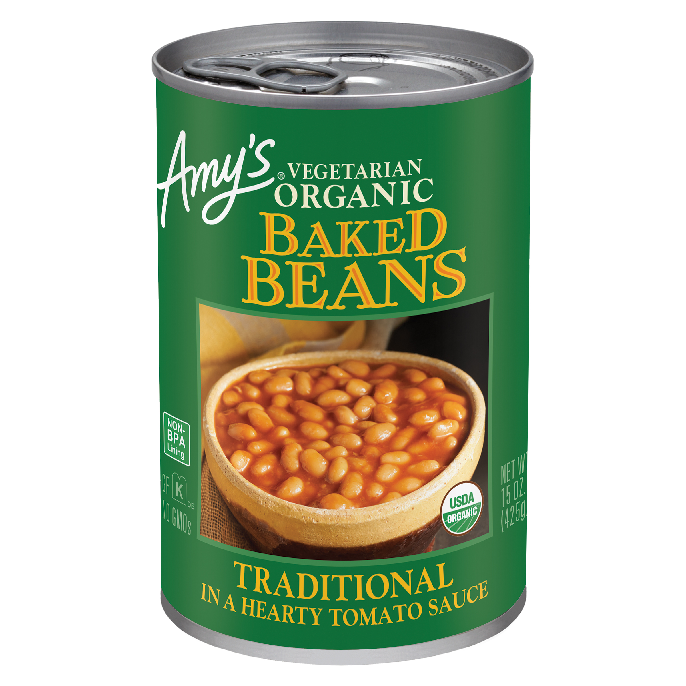 Amy's Baked Beans, Vegetarian, Organic, Traditional 15 Oz