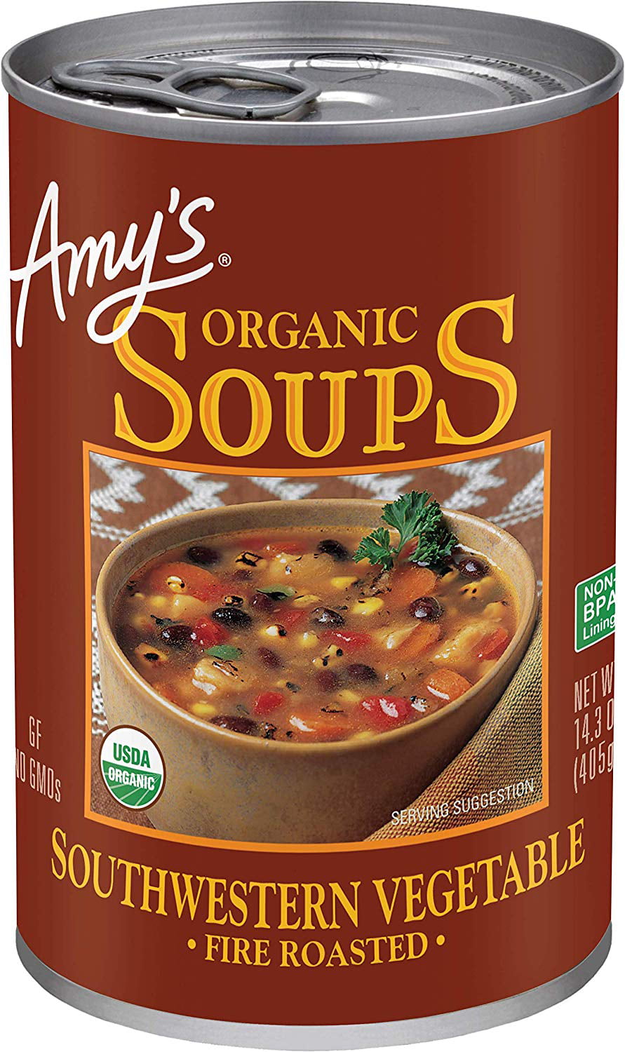 Amy's Organic Fire Roasted Southwestern Vegetable Soup - Case Of 12/14.3 Oz