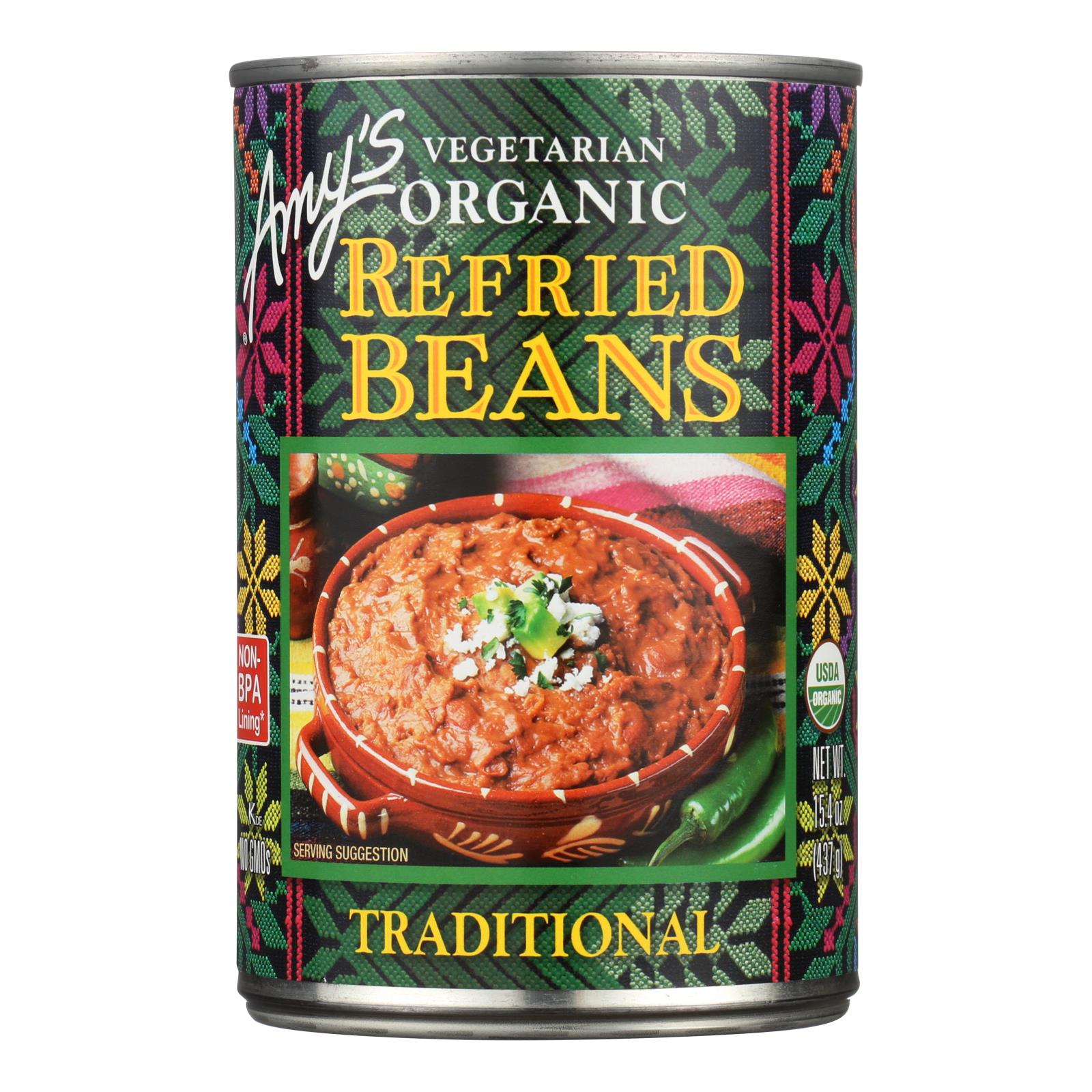 Amy's Organic Vegetarian Traditional Refriend Beans - 15.4oz