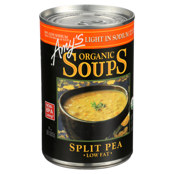 Amy's Organic Split Pea Soup, Low Fat, Light In Sodium, 14.1 Oz