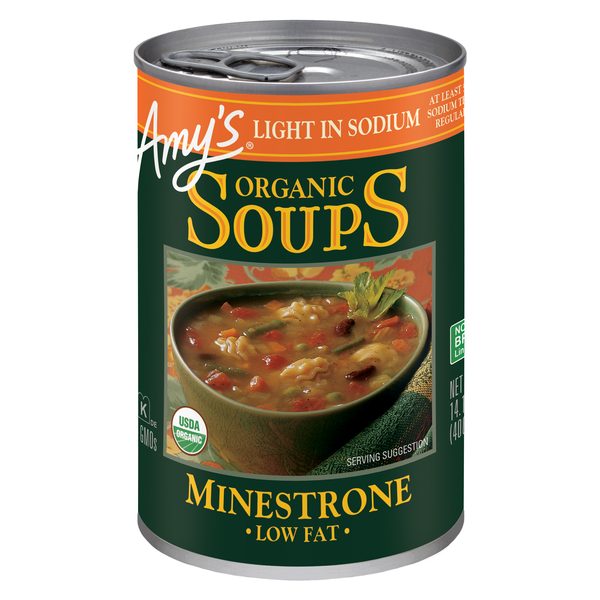 Amy's Organic Soup Low Fat Minestrone Light In Sodium, 14.1 Oz