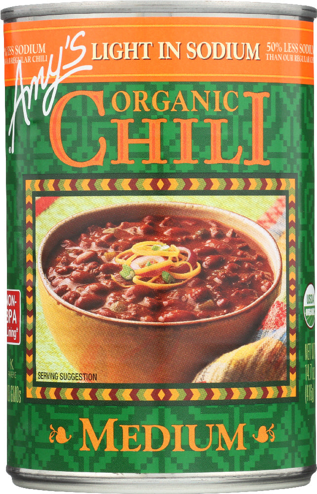 Amy's Organic Light In Sodium Medium Chili, 14.7 Ounce