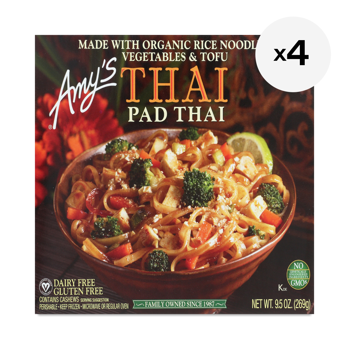 Amy's Vegan Gluten Free Frozen Pad Thai - 9.5oz