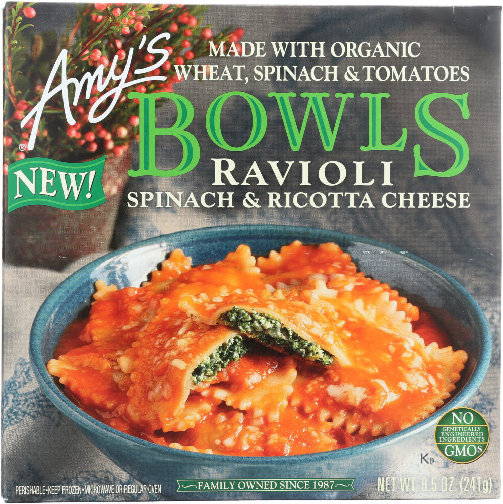 Amy's Spinach And Ricotta Cheese Ravioli Bowl, 8.5 Oz