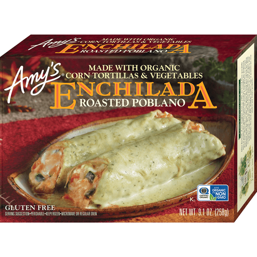 Amy's Gluten Free Frozen Roasted Poblano Enchilada - 9.1oz
