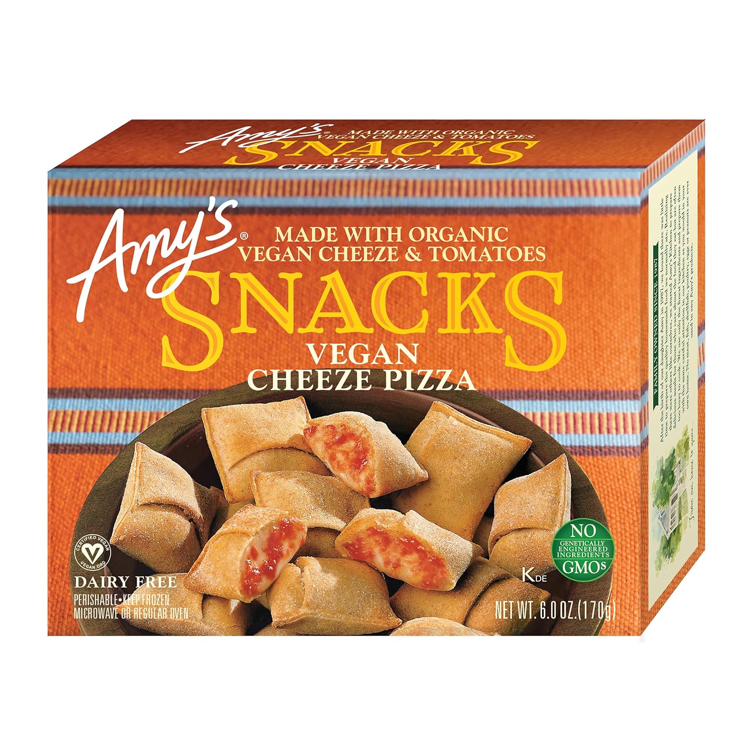 Amy's Vegan Cheeze Pizza Snacks 6 Oz