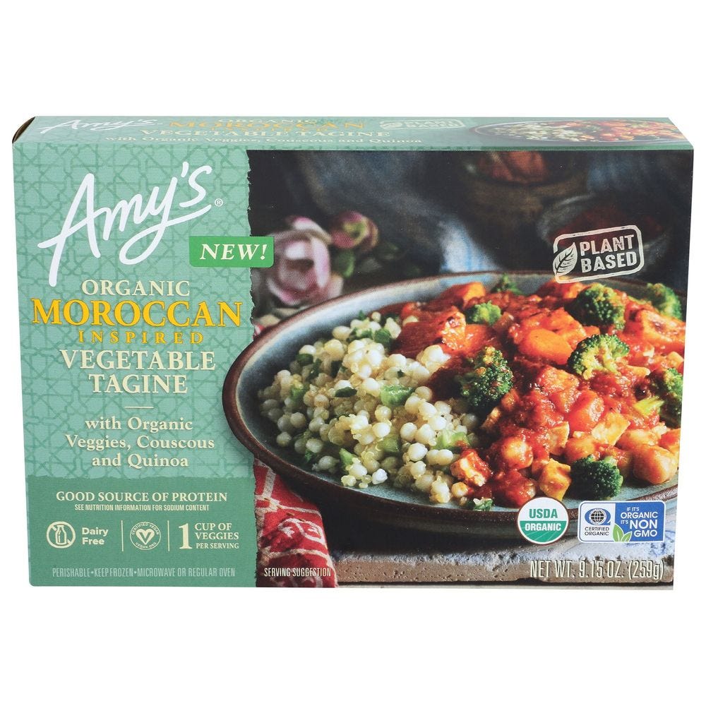 Amy's Organic Vegan Frozen Moroccan Vegetable Tagine - 9.15oz