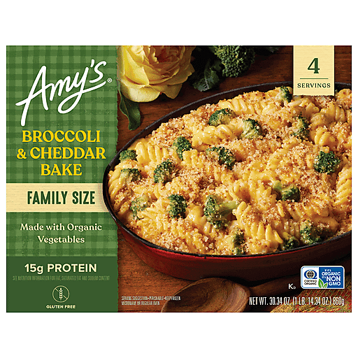 Amy's Broccoli & Cheddar Bake, Family Size 30.34 Oz