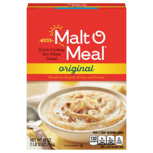 Malt O Meal Original Quick Cooking Hot Wheat Cereal 28 Oz. Box