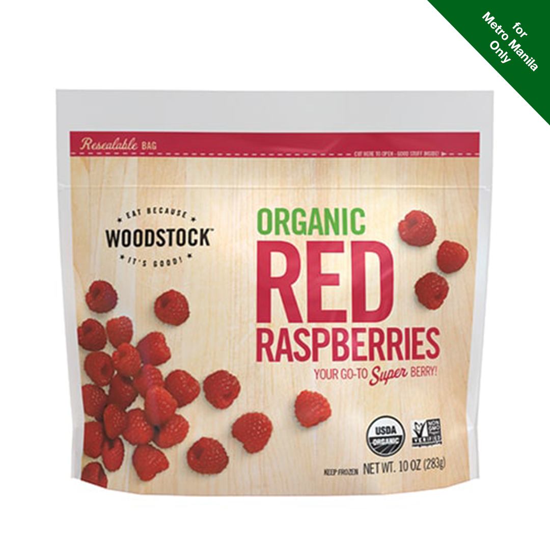 Woodstock Organic Raspberries, Red, Frozen, 10 Oz