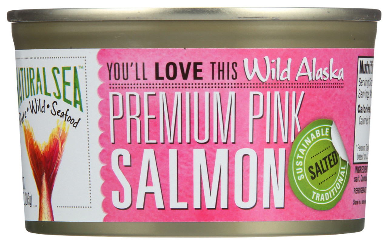 Natural Sea Salted Wild Alaskan Pink Salmon - Case Of 12/7.5 Oz