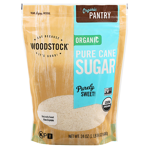 Woodstock Organic Granulated Pure Cane Sugar - 24 Oz
