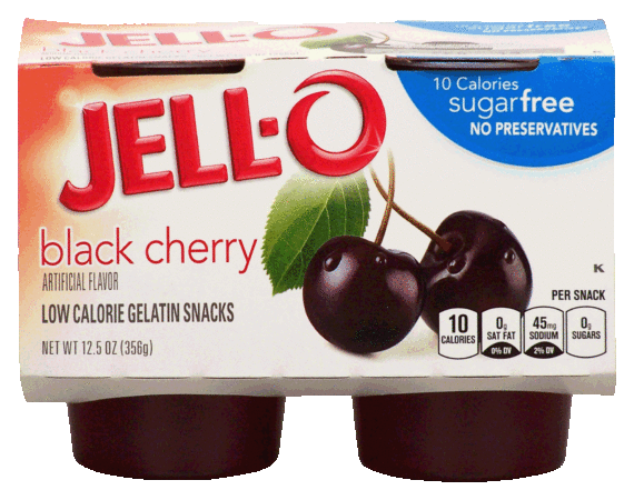 Jell-O Sugar Free Black Cherry Gelatin Snacks
