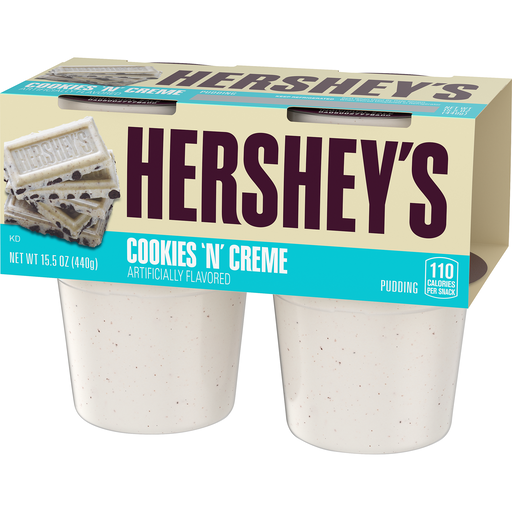 Hershey's Cookies 'N' Creme Pudding Cups, 4 Ct - 15.5 Oz Package