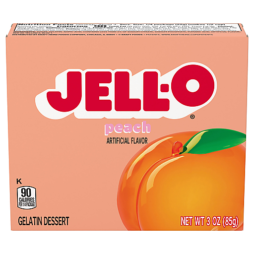 Jell-O Peach Gelatin Dessert Mix, 3 Oz Box