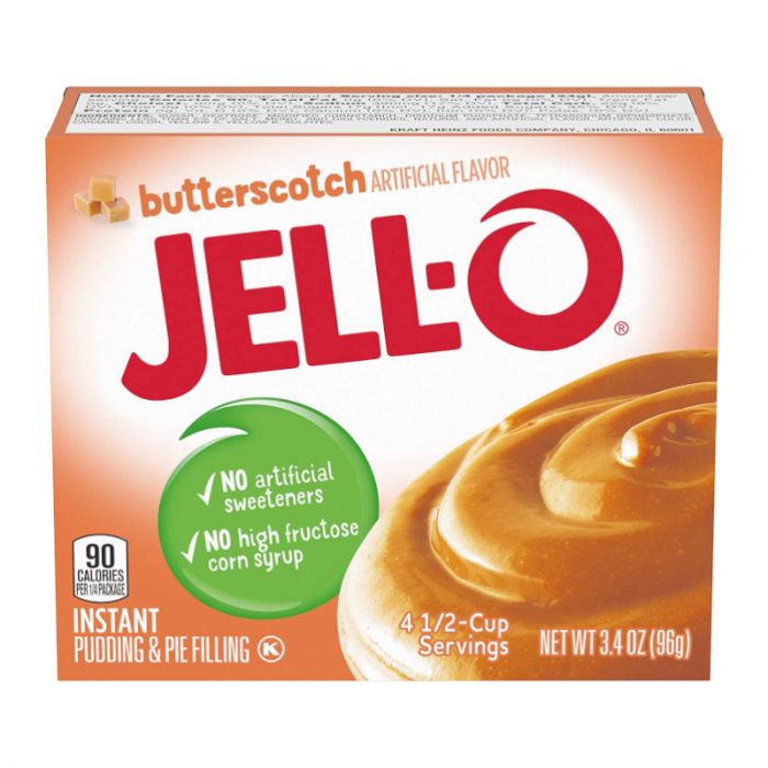 Jell-o Butterscotch Instant Pudding & Pie Filling Mix, 3.4 Oz Box
