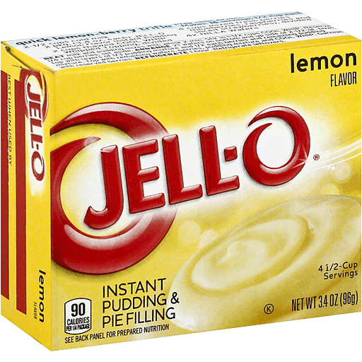 Jell-O Lemon Instant Pudding & Pie Filling Mix, 3.4 Oz Box