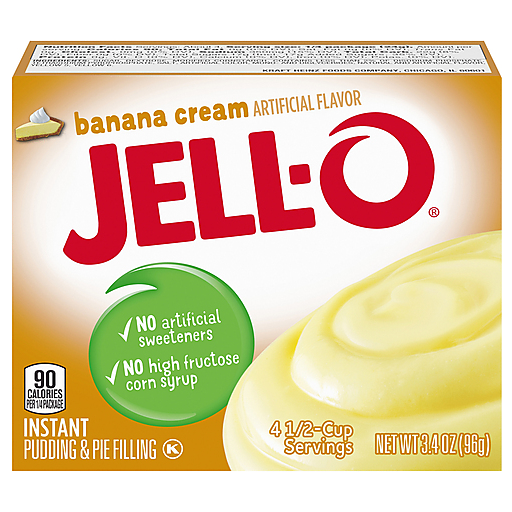 Jell-O Banana Cream Instant Pudding Pie Filling Mix 3_4 Oz Box