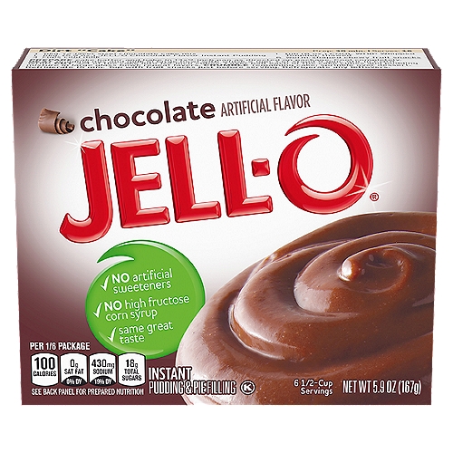 Jell-o Chocolate Instant Pudding & Pie Filling Mix, 5.9 Oz. Box