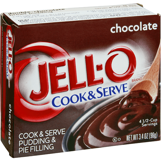 Jell-O Cook & Serve Chocolate Flavor Pudding & Pie Filling Mix 3.4 Oz Box