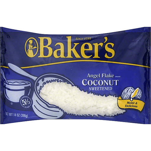 Baker's Value Size Angel Flake Sweetened Coconut 14 Oz Wrapper