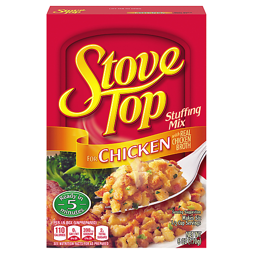 Stove Top Kraft Stuffing Mix For Chicken, 6 Oz Box