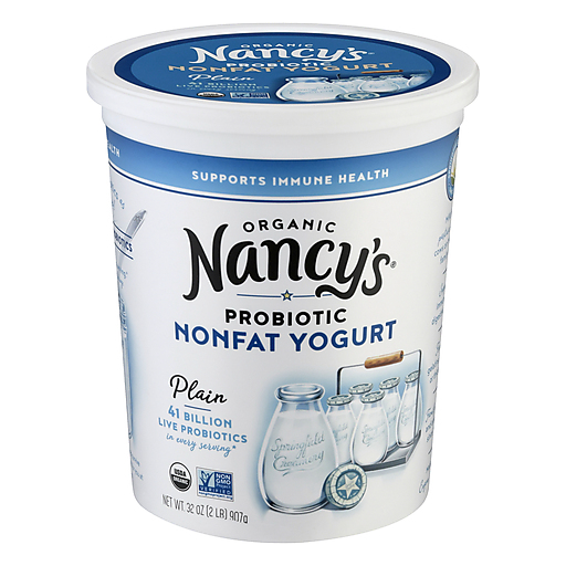 Nancy's Probiotic Organic Nonfat Plain Yogurt 32 Oz