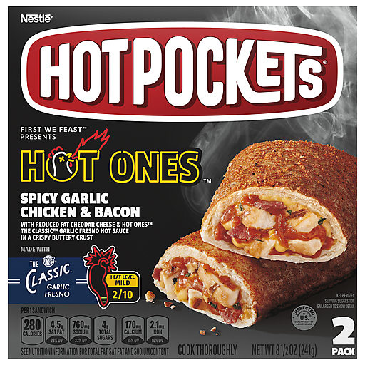 Hot Pockets Chicken Bacon Ranch Frozen Sandwiches 2 Ct Box